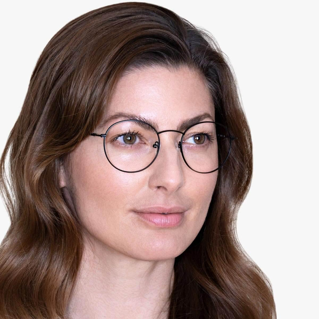 Women's Miller Black Reading glasses - Luxreaders.com