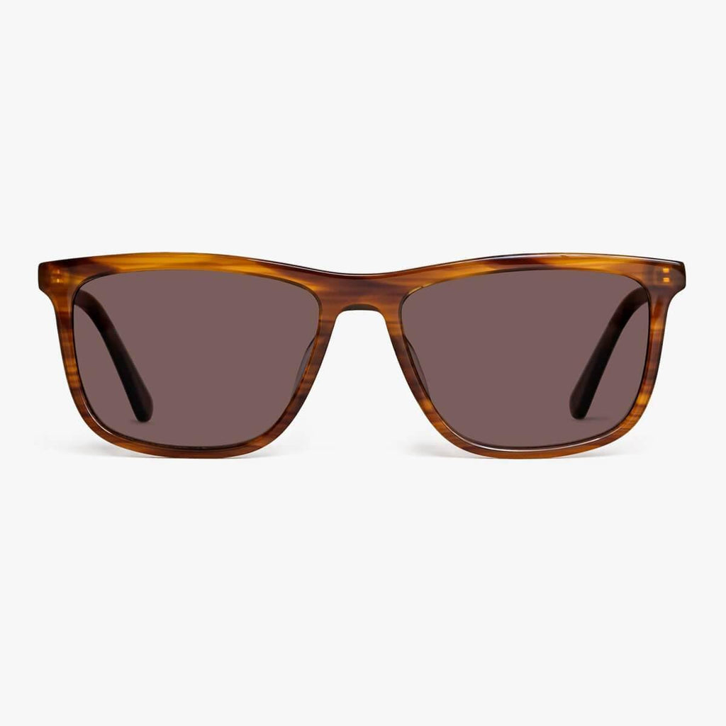 Buy Men's Adams Shiny Walnut Sunglasses - Luxreaders.com