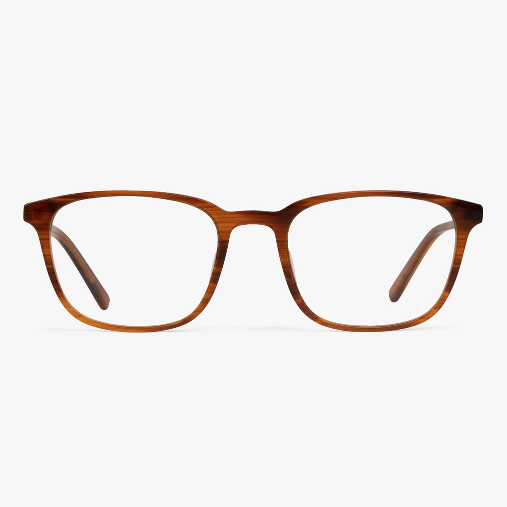 Buy Men's Taylor Shiny Walnut Reading glasses - Luxreaders.com